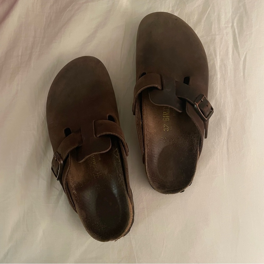 Brown Birkenstock Bostons